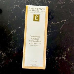 NIB eminence strawberry rhubarb dermafoliant with lactic acid